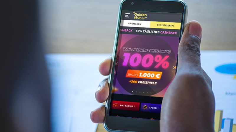 Golden Star Casino auf dem mobilen Bildschirm