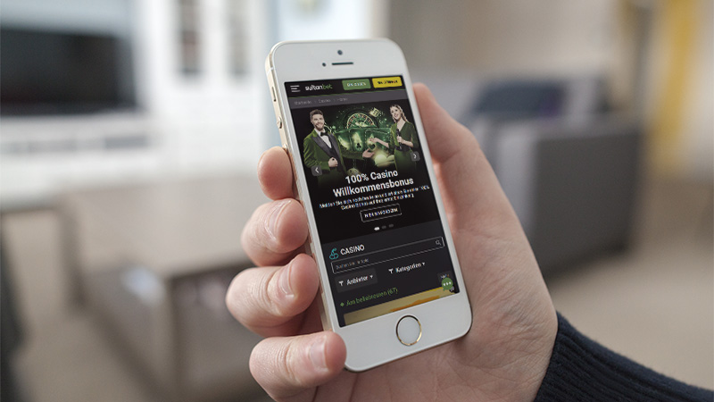 SultanBet Casino auf dem mobilen Bildschirm