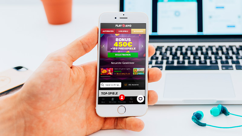 Playamo Casino auf dem mobilen Bildschirm