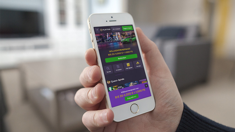 Playfina Casino auf dem mobilen Bildschirm