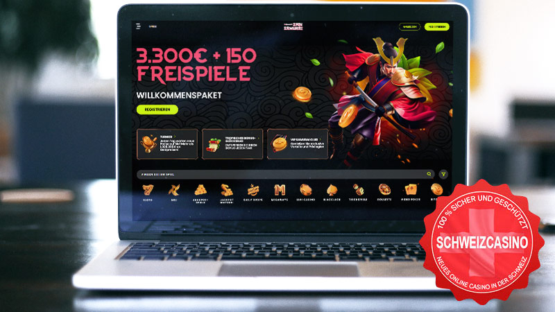 Spin Samurai Casino auf dem Computerbildschirm