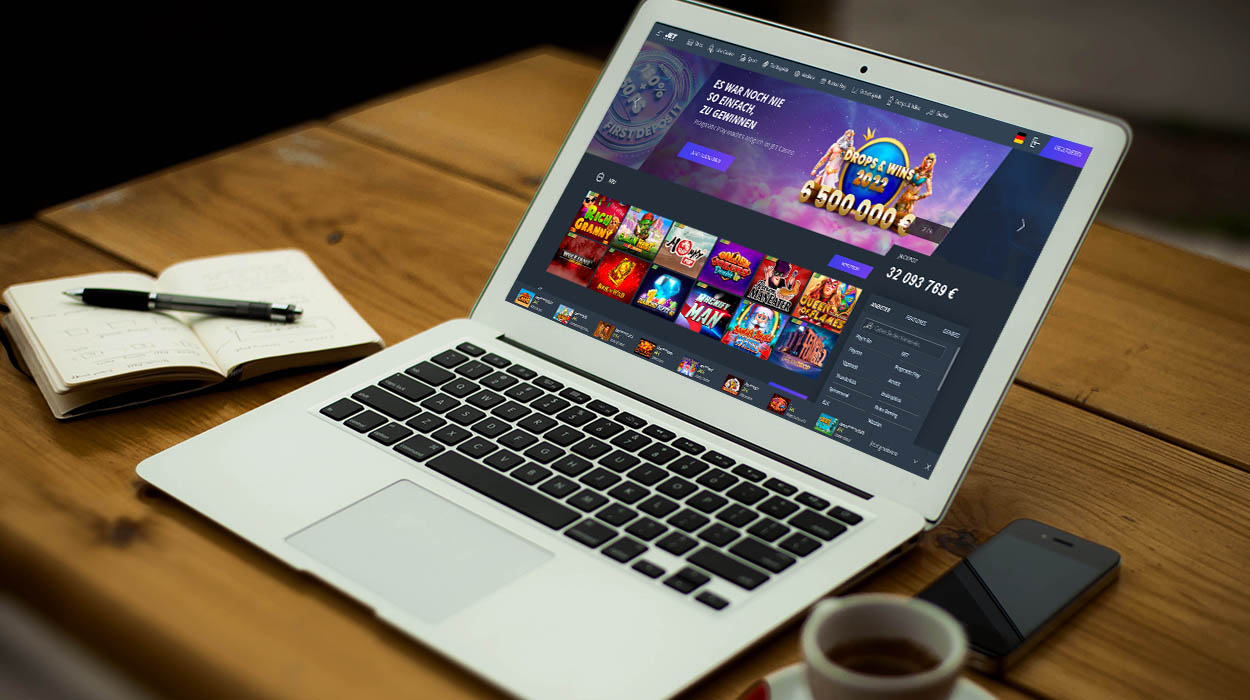 Jet Casino auf dem Computerbildschirm