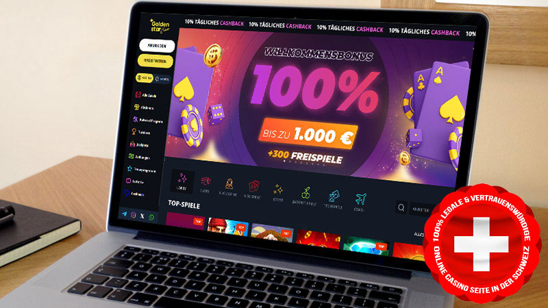 Golden Star Casino auf dem Computerbildschirm
