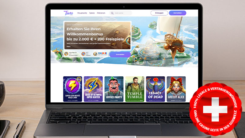Tsars Casino auf dem Computerbildschirm