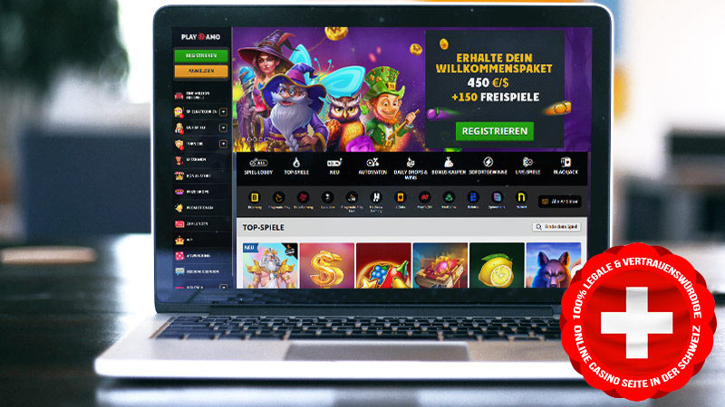 PlayAmo Casino auf dem Computerbildschirm