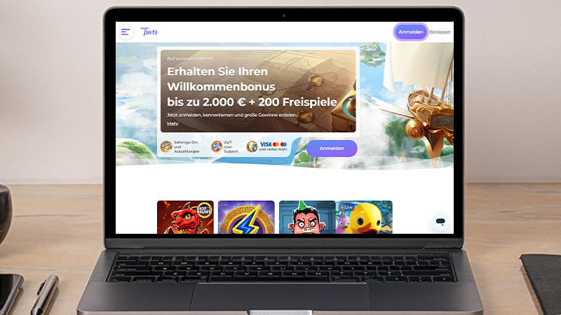 Tsars Casino auf dem Computerbildschirm