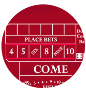 Place pari - craps en ligne