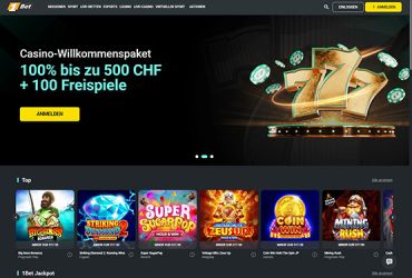 1Bet - Hauptseite