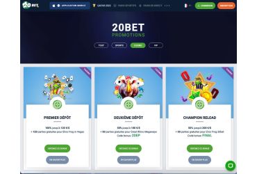 20Bet werbeaktionen