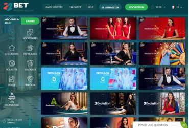 22bet - live casino