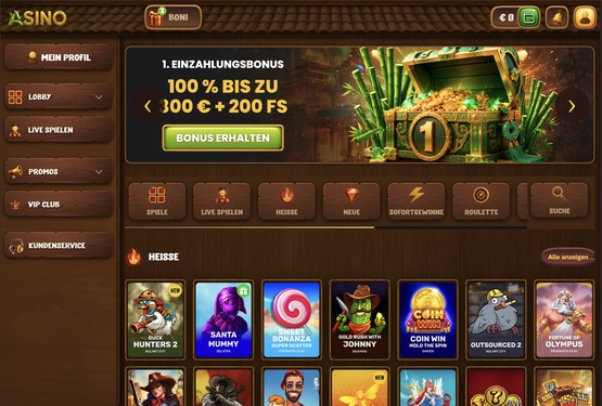 Asino Casino-Hauptseite