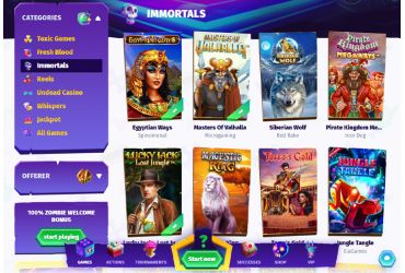 Casombie Casino Spielvielfalt