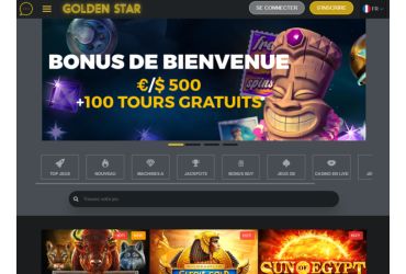Golden Star - casino page d accueil