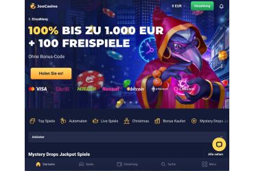 Joo Casino - hauptseite