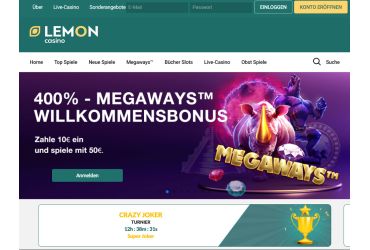 Lemon Casino Hauptseite