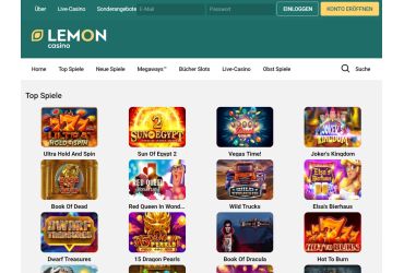 Lemon Casino Top Spiele