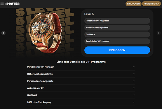 MrPunter Casino VIP-Seite