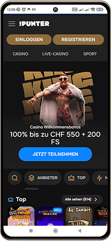 Screenshot der mobilen Version von MrPunter Casino
