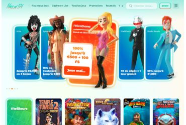 Neon54 Casino page d'accueil
