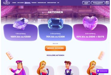 Slotspalace Casino Boni und Werbeaktionen