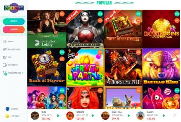Spinia casino machines a sous