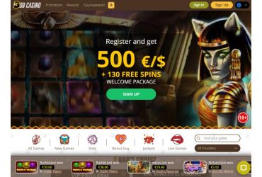 Bob Casino – page d'accueil