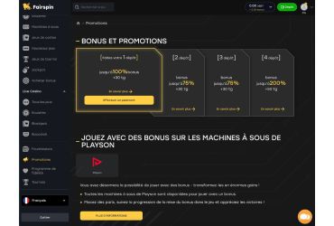 FairSpin casino — promotions