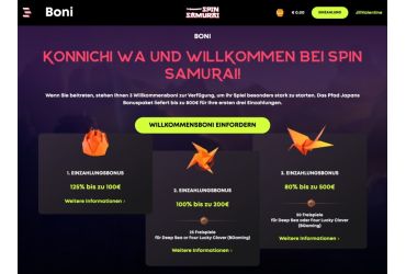 Spin Samurai – werbeaktionen